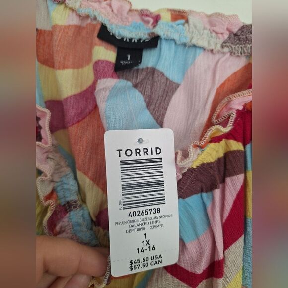 Torrid multicolor top size 1 (14-16) - Picture 2 of 6